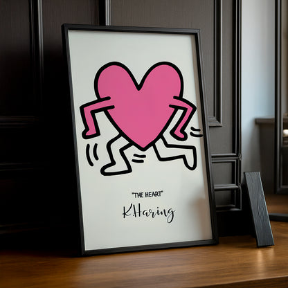 Cadre photo Keith Haring "The Heart"