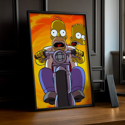 Cadre Photo Les Simpsons - Homer x Bart Simpson
