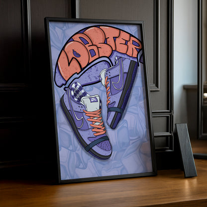 Poster Nike Dunk Lobster purple