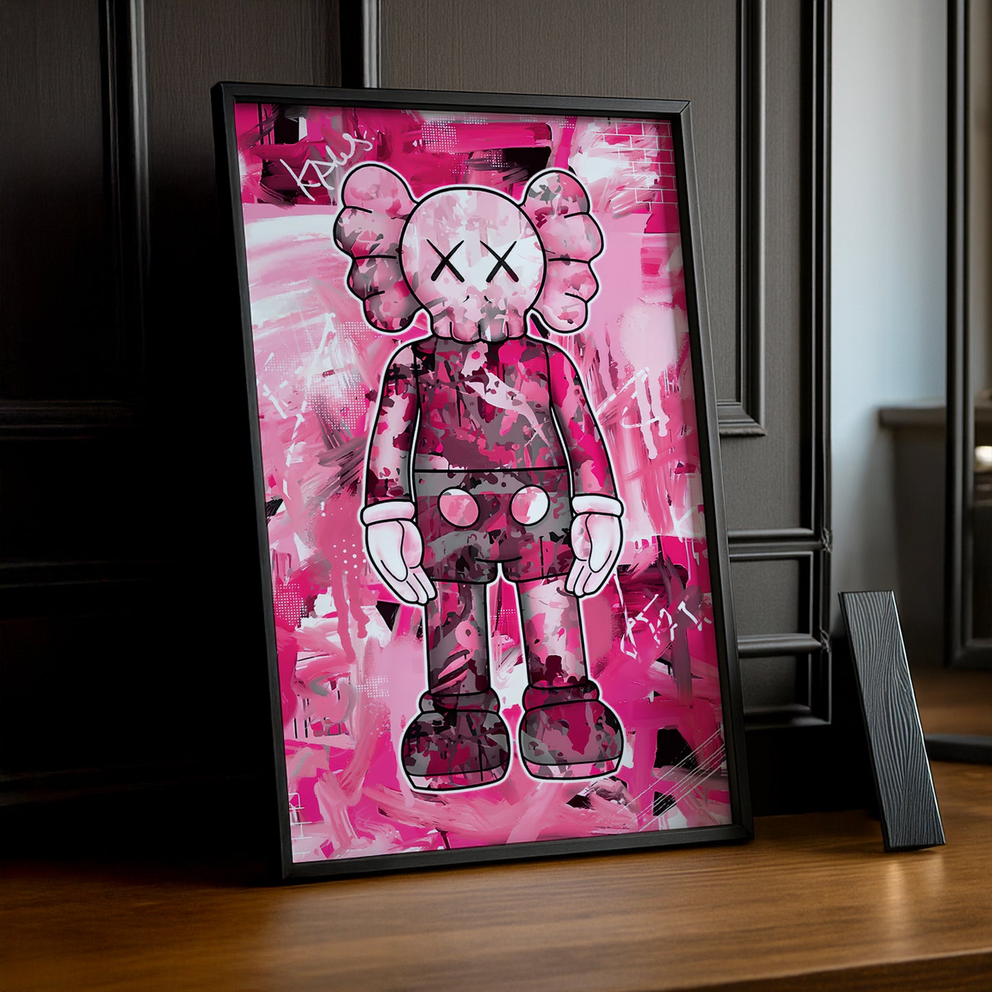 Cadre photo Kaws - Graffiti Rose
