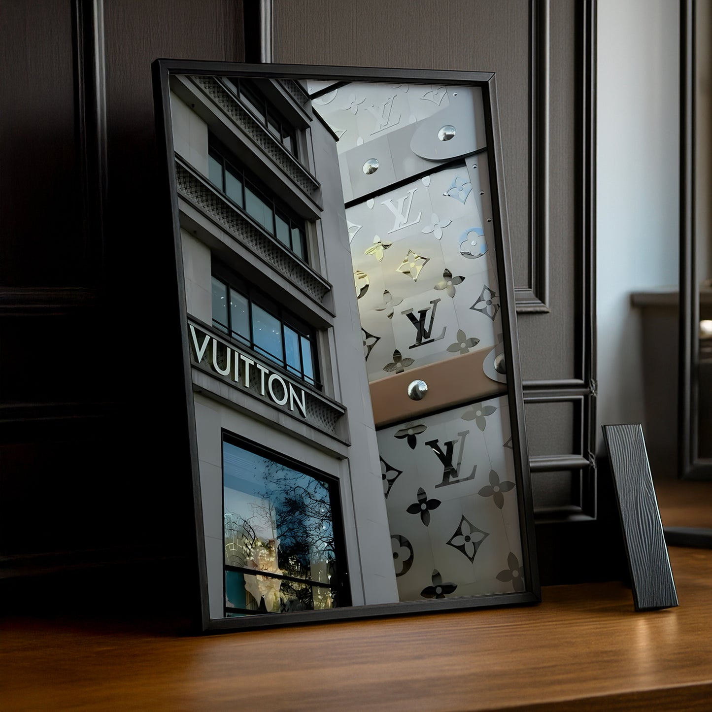 Cadre photo Louis Vuitton devanture en verre