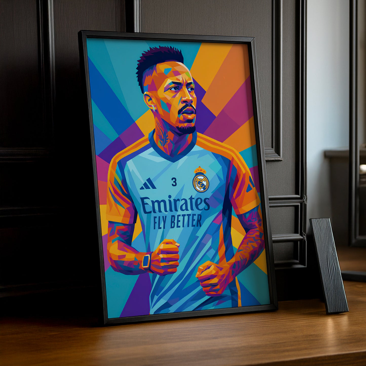 Cadre Photo Militão Real Madrid – Affiche HD Encadrée Papier Premium
