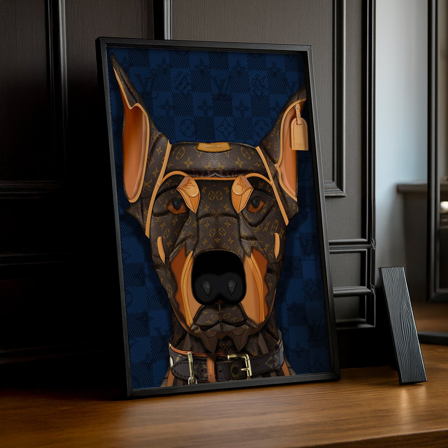 Cadre photo Louis Vuitton - Illustration d'un chien