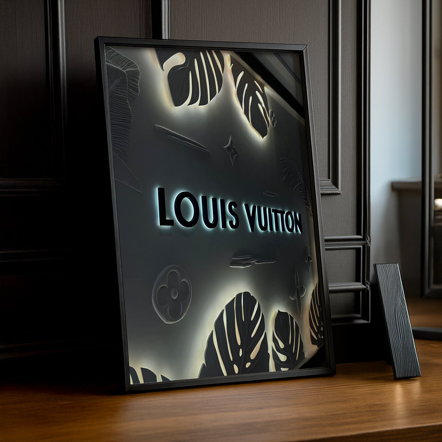 Cadre photo Louis Vuitton - Logo Lumineux