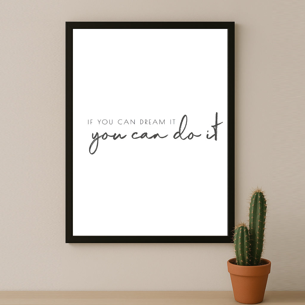 Cadre photo Citation - You can do it
