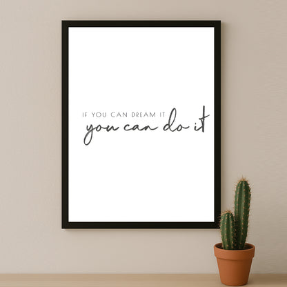 Cadre photo Citation - You can do it