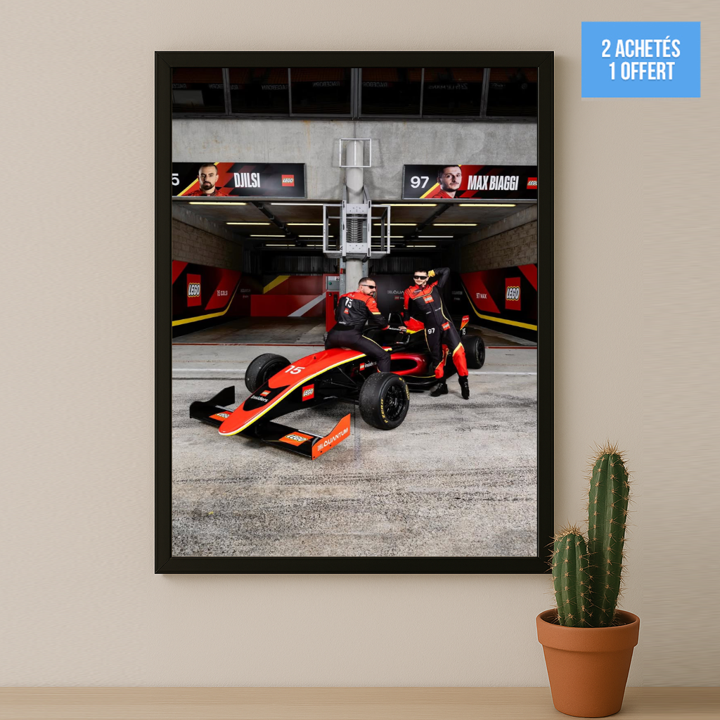 Poster encadrée GP Explorer - Écurie Lego Djilsi x Max Biaggi