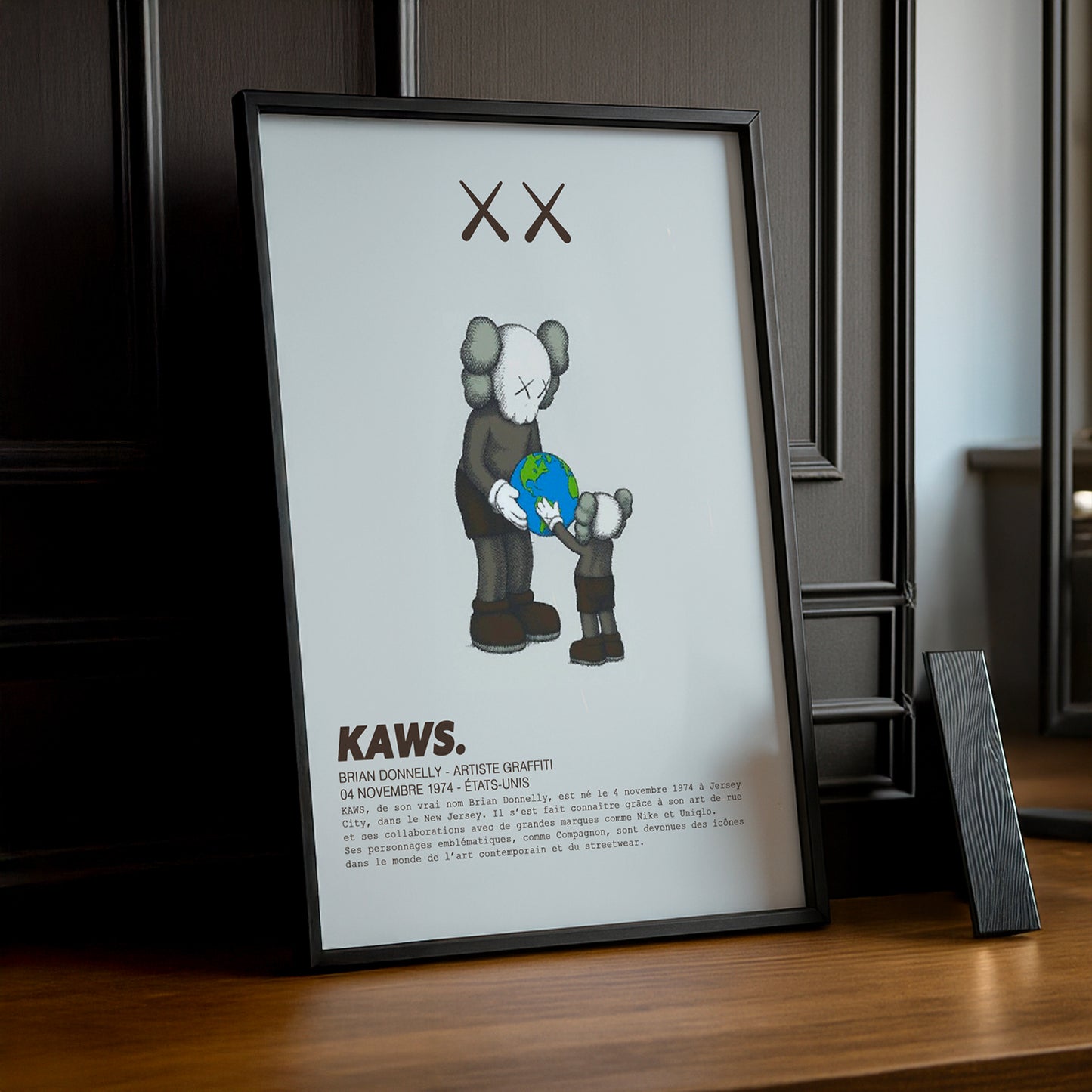Cadre photo Kaws Earth