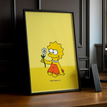 Cadre Photo Les Simpsons - Lisa Simpson Fleur