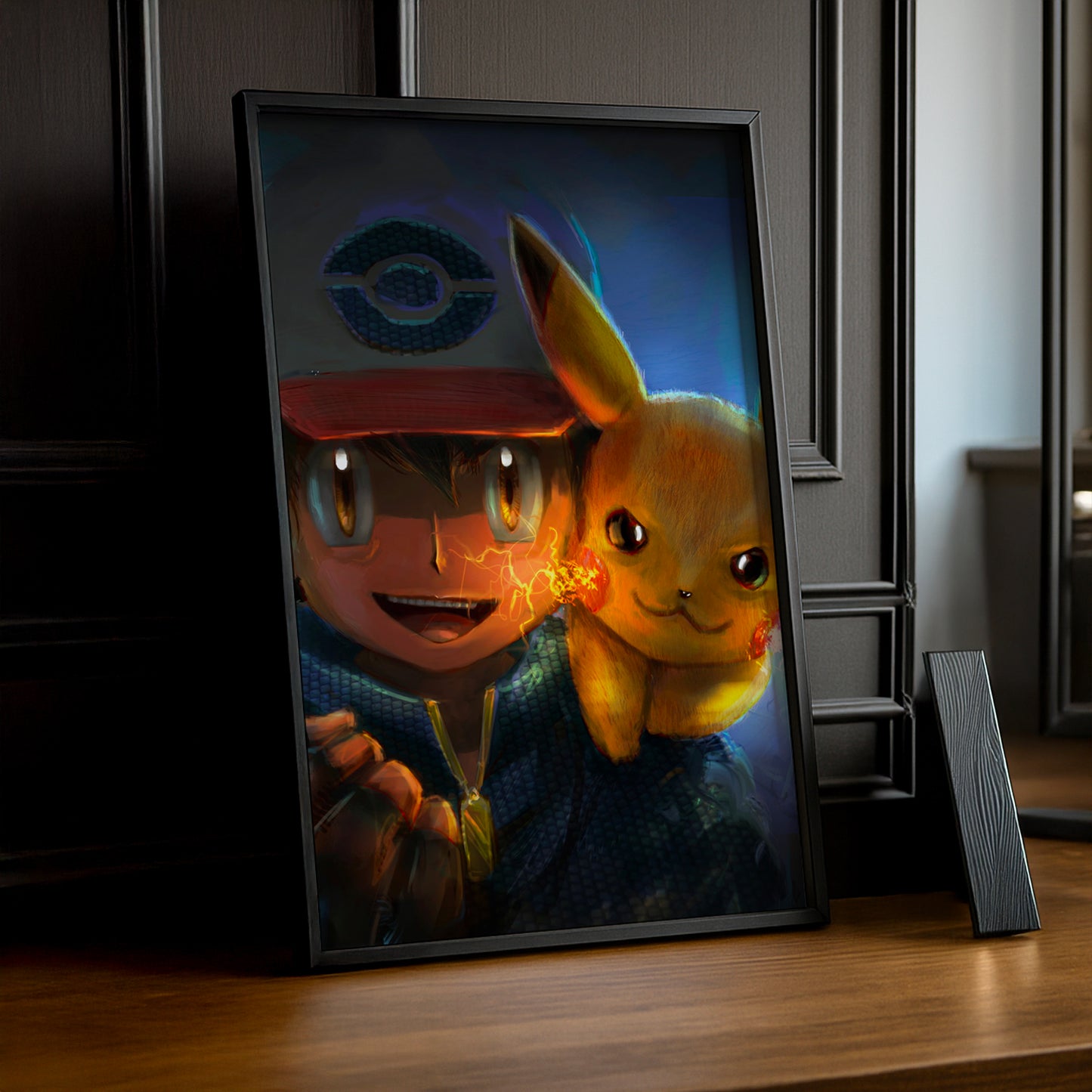 Cadre photo de Sacha et Pikachu Pokémon