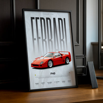 Cadre photo Ferrari F40