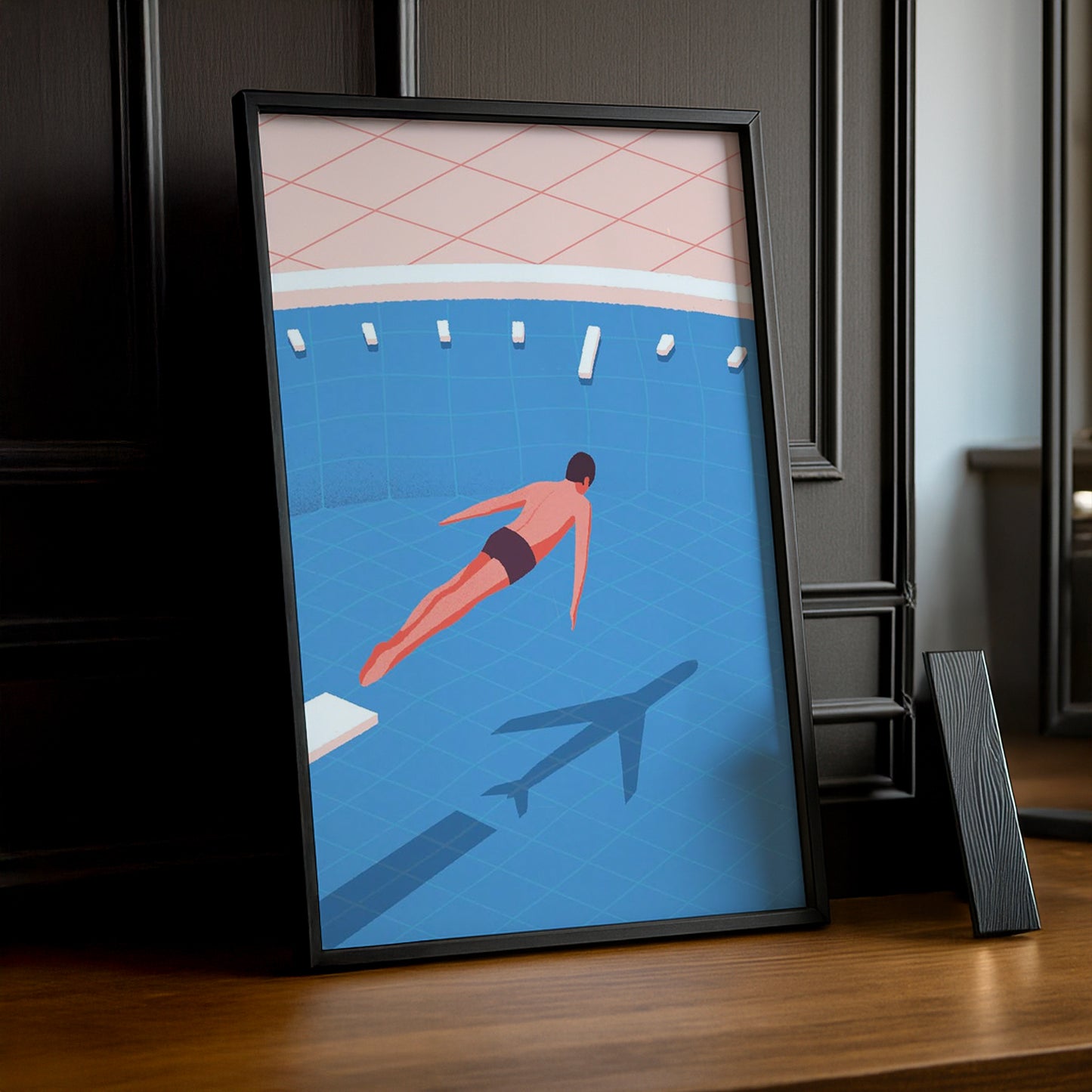 Cadre Photo Natation - Nager comme un avion