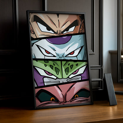 Poster Dragon Ball Z - Eyes Villians DBZ