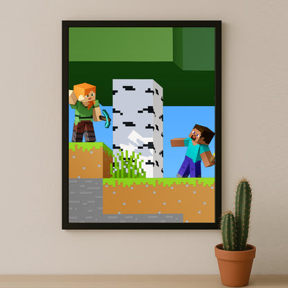 Cadre photo Minecraft - 15 e anniversaire