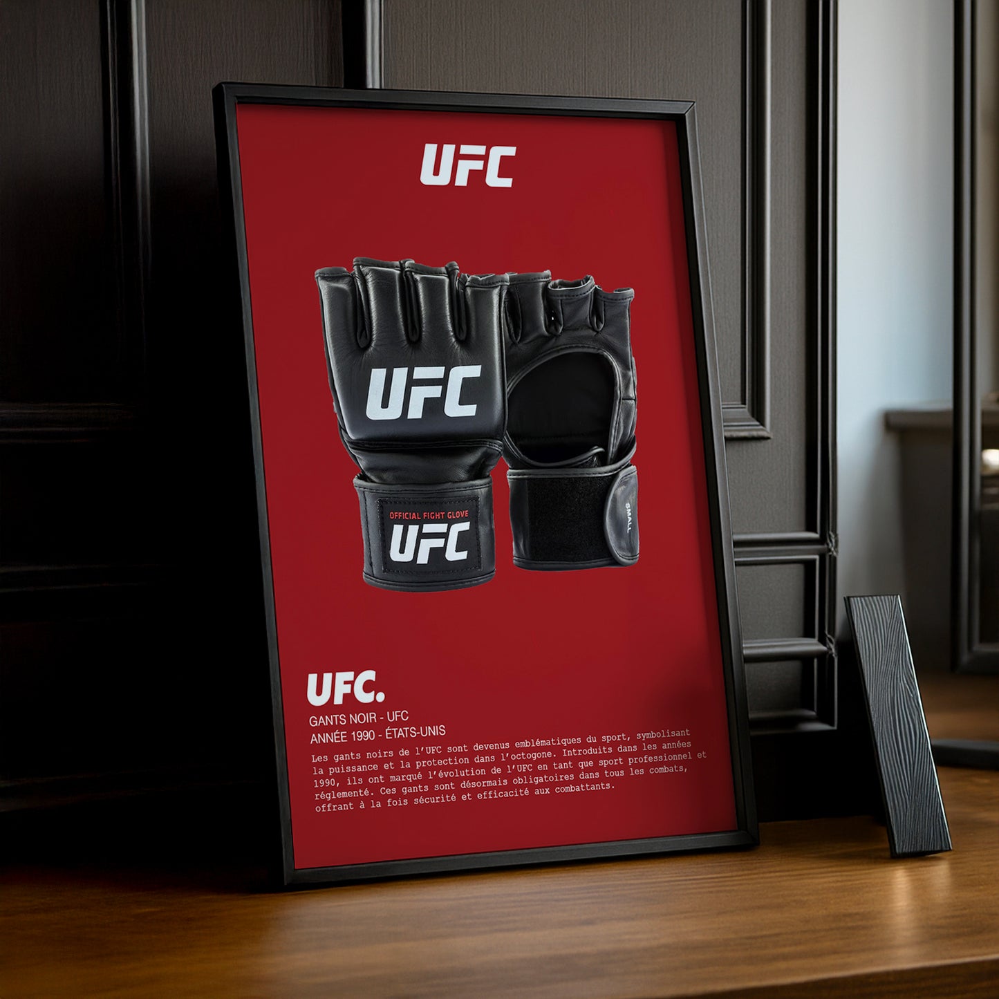 Cadre photo Gants noir UFC