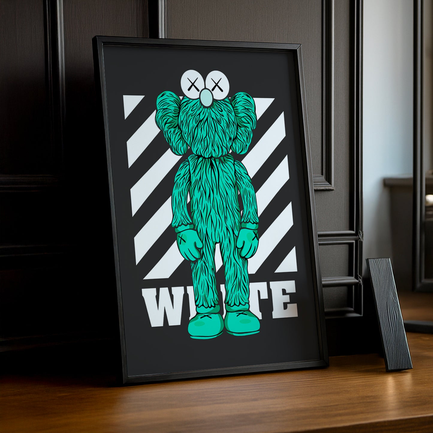 Cadre photo Off-White Kaws vert