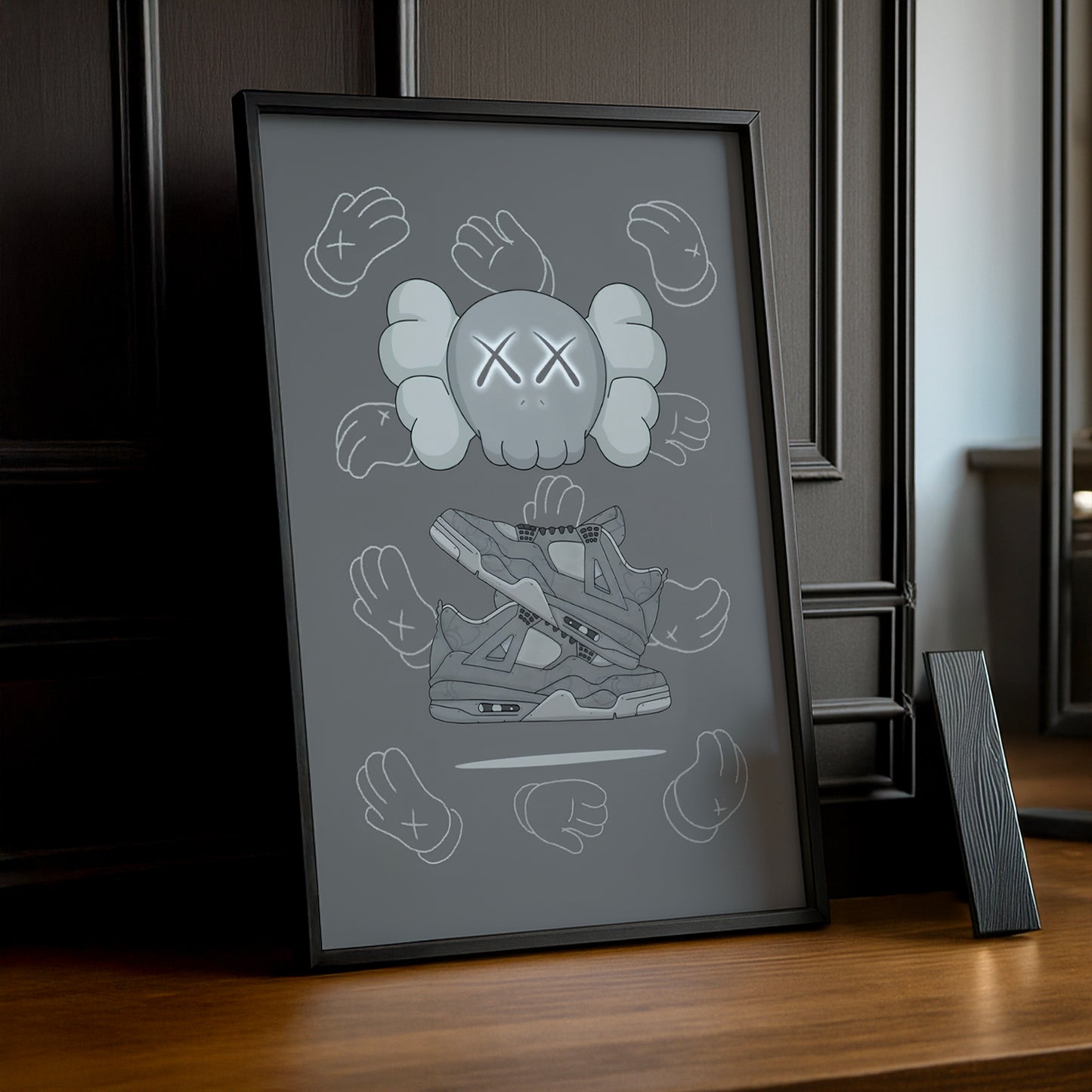 Cadre photo Kaws Air Jordan 4 Retro
