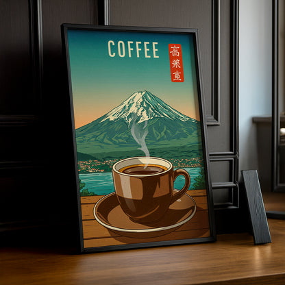 Cadre photo Café - Montagne du Japon