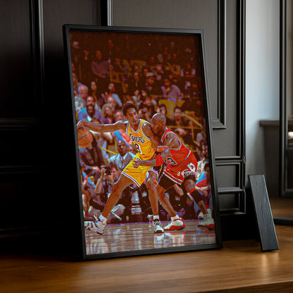 Cadre photo NBA - Bryant vs Jordan