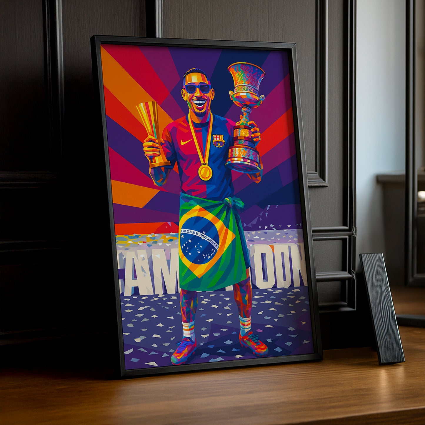 Cadre Photo FC Barcelone - Raphinha Illustration