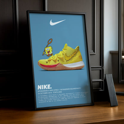 Cadre photo Spongebob x Nike Kyrie 5 Bob l'éponge
