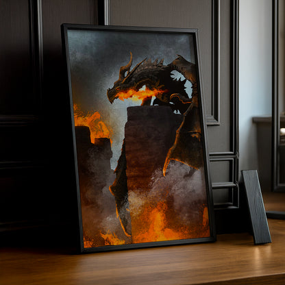 Cadre Photo Skyrim - Alduin Illustration