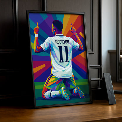 Cadre Photo Rodrygo Real Madrid – Affiche HD Encadrée Papier Premium