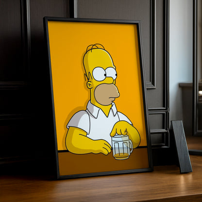 Cadre Photo Les Simpsons - Homer Drink