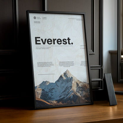 Cadre Photo Naturel - Everest Poster