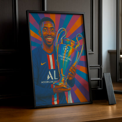 Cadre photo Ousmane Dembélé Ligue des champions