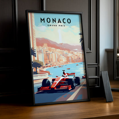 Poster encadrée Formule 1 - Grand Prix de Monaco
