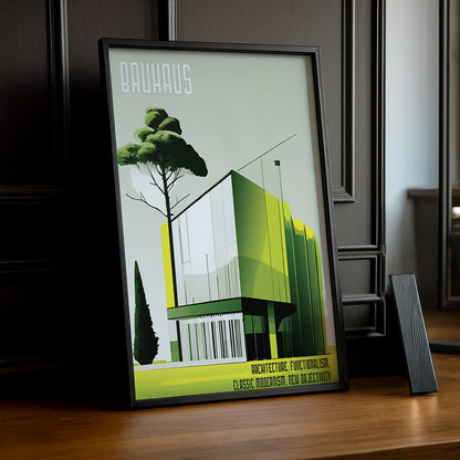Cadre photo Bauhaus Architecture vert