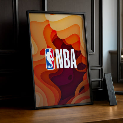 Cadre photo NBA - Logo Orange