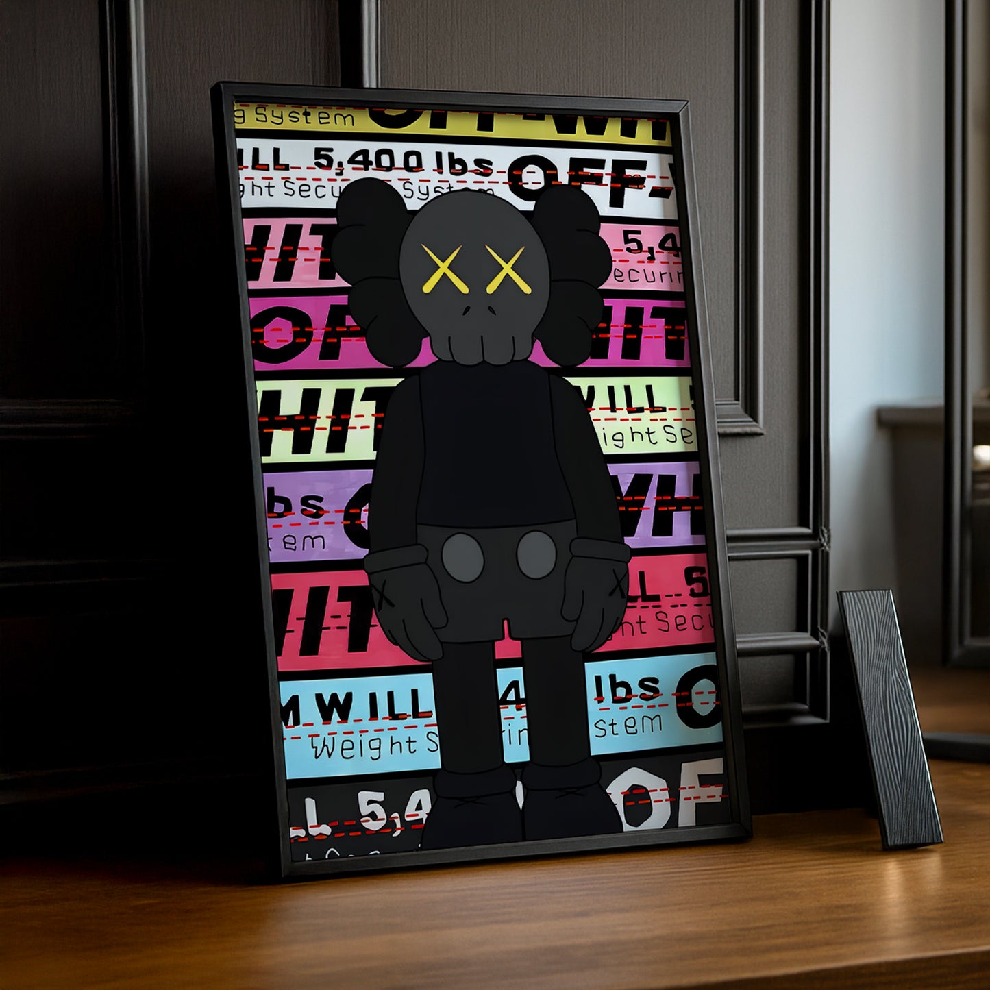 Poster encadré Kaws Off-White