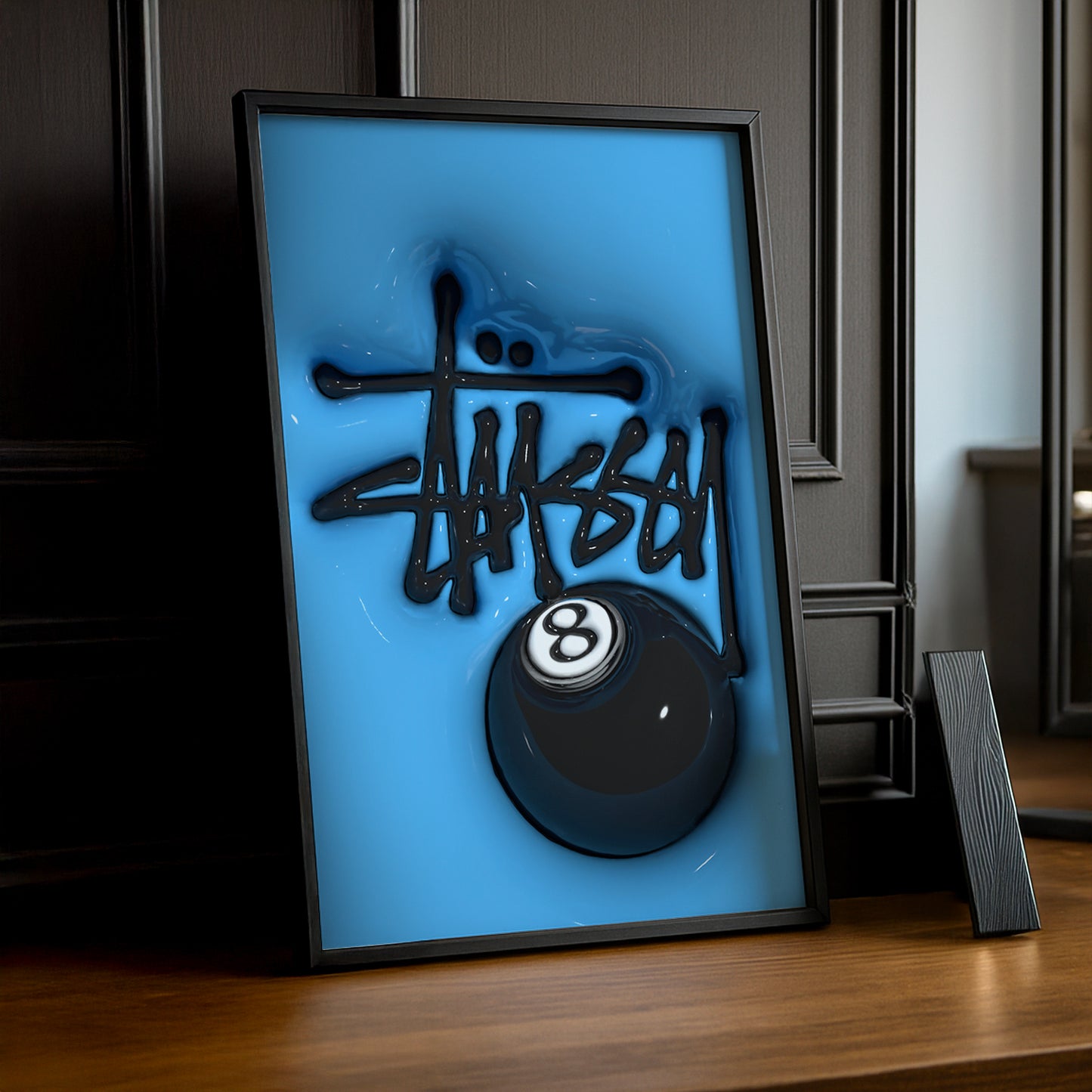 Cadre photo Stüssy 8 logo bleu