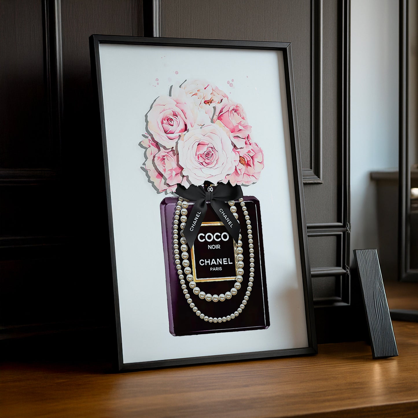 Poster Photo Chanel - Coco Noir Illustration