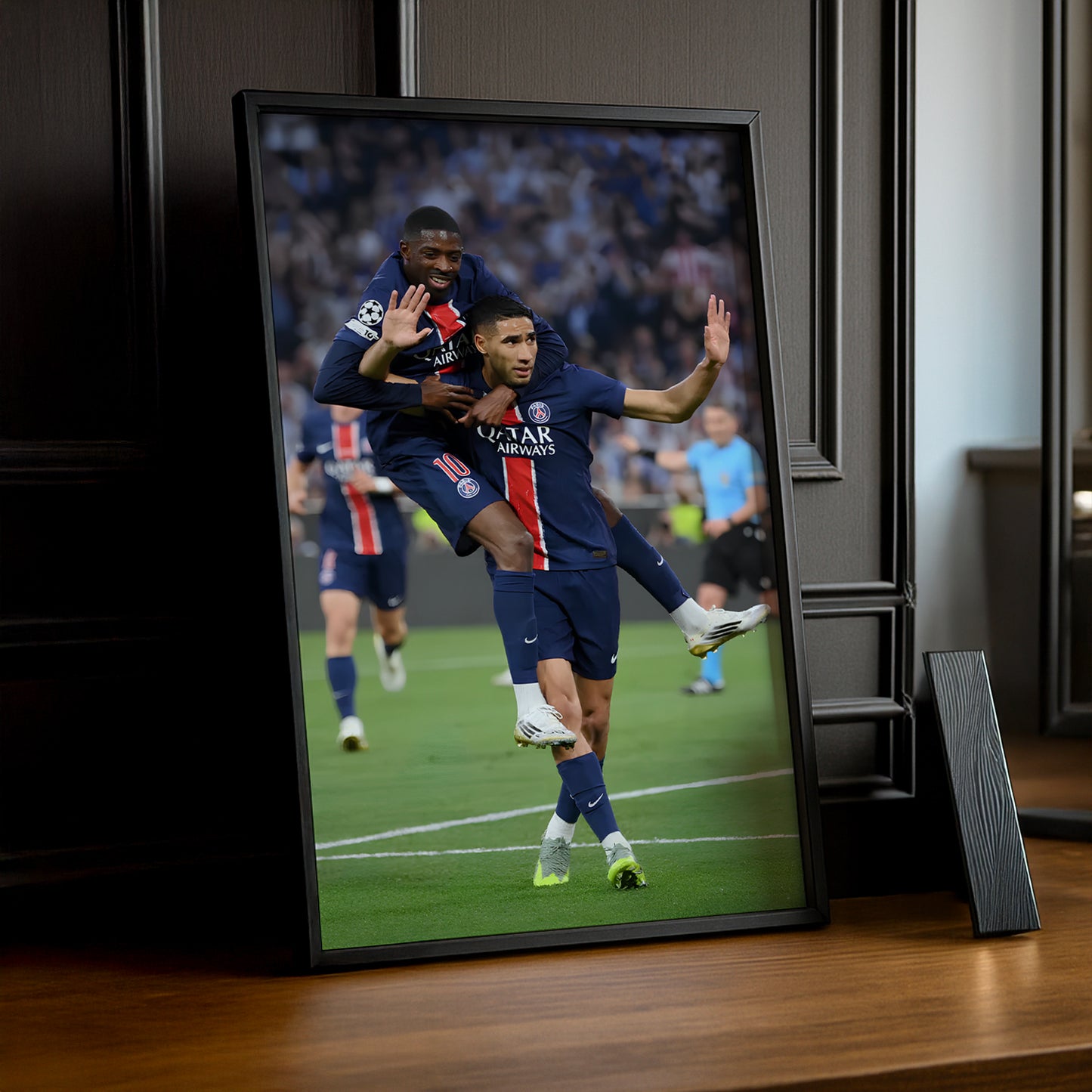 Cadre photo Ousmane Dembélé x Achraf Hakimi PSG