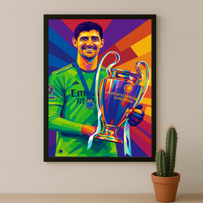 Cadre Photo Courtois Real Madrid – Affiche HD Encadrée Papier Premium