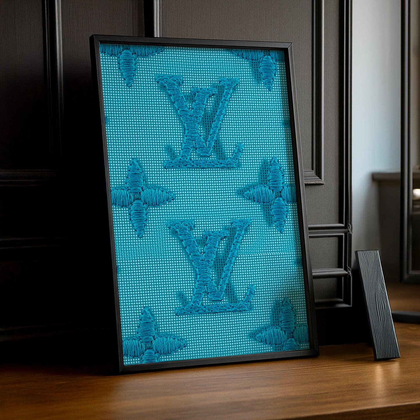 Cadre photo Louis Vuitton couture bleu ciel