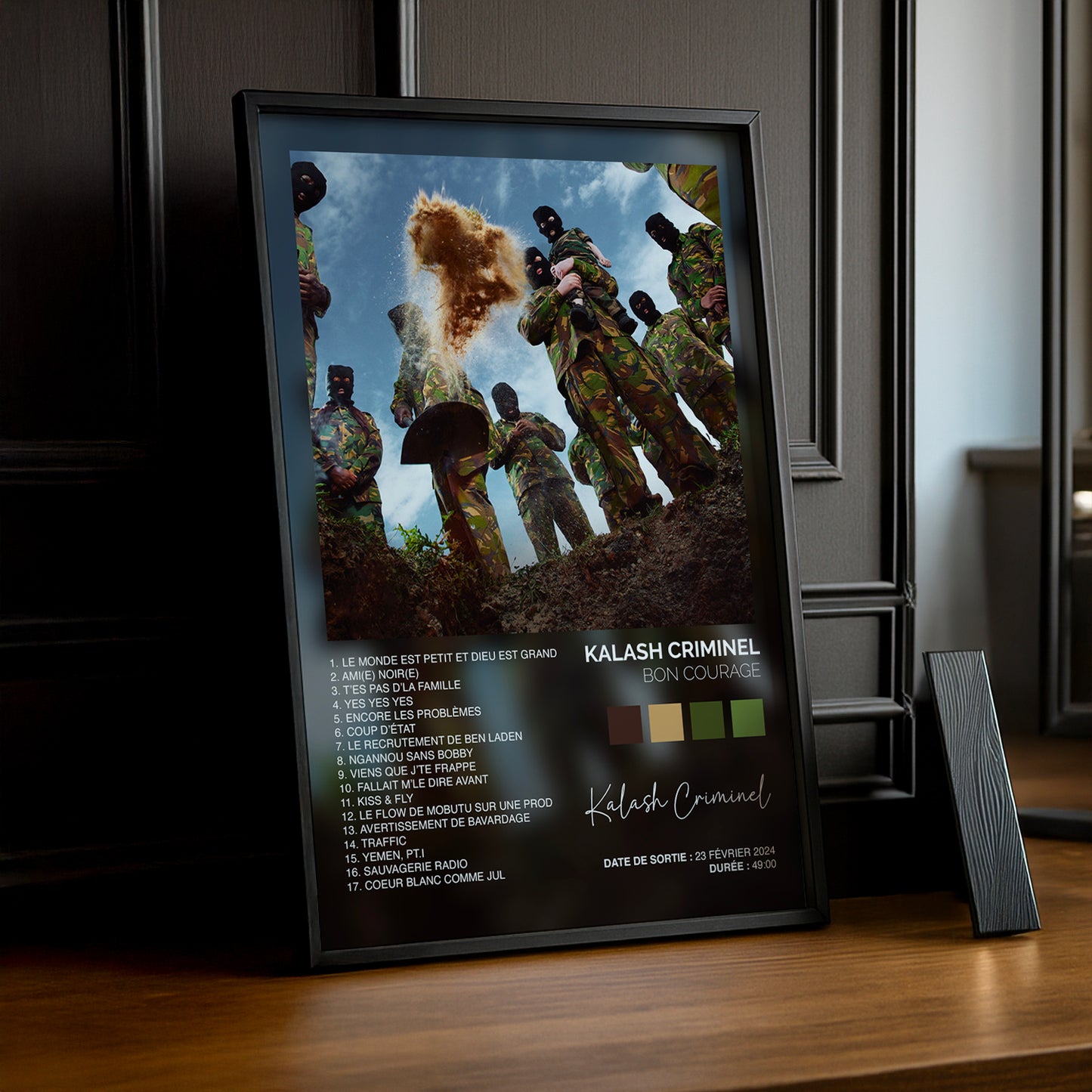Cadre photo Album Musicaux - Bon Courage de Kalash Criminel