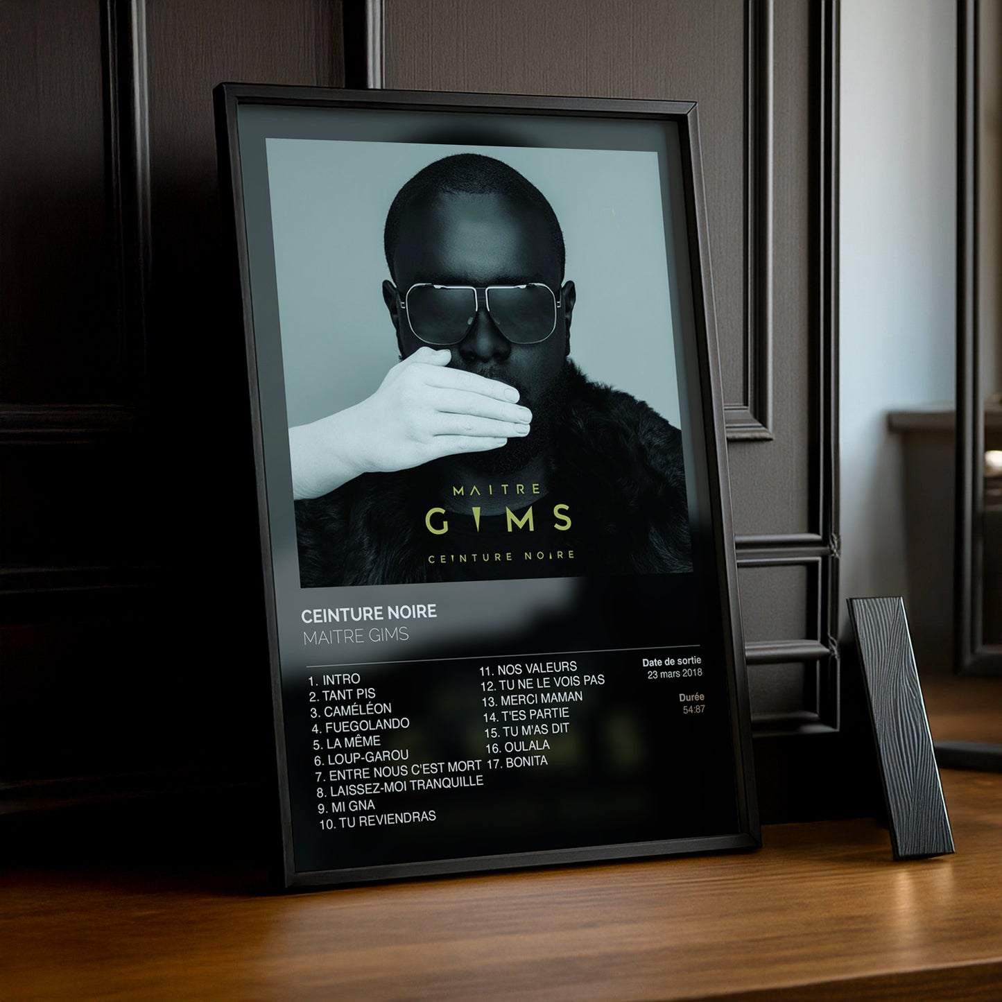 Cadre photo Ceinture noire Maître Gims