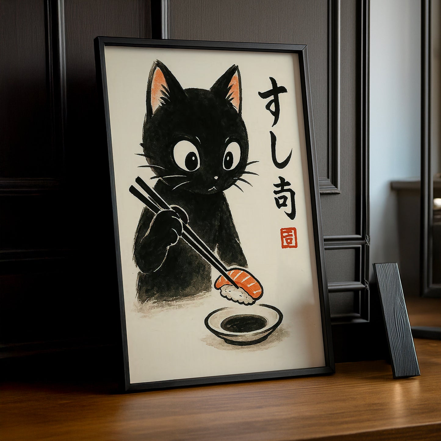 Cadre Photo Chat - Sushi