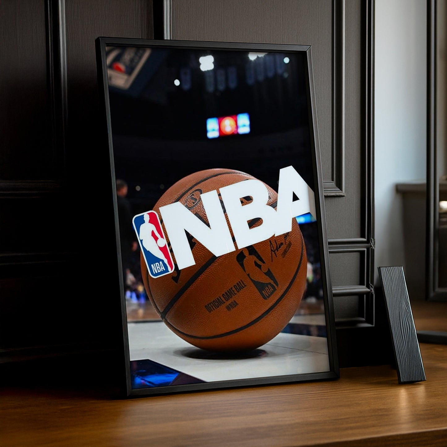 Cadre photo NBA - Ballon, logo