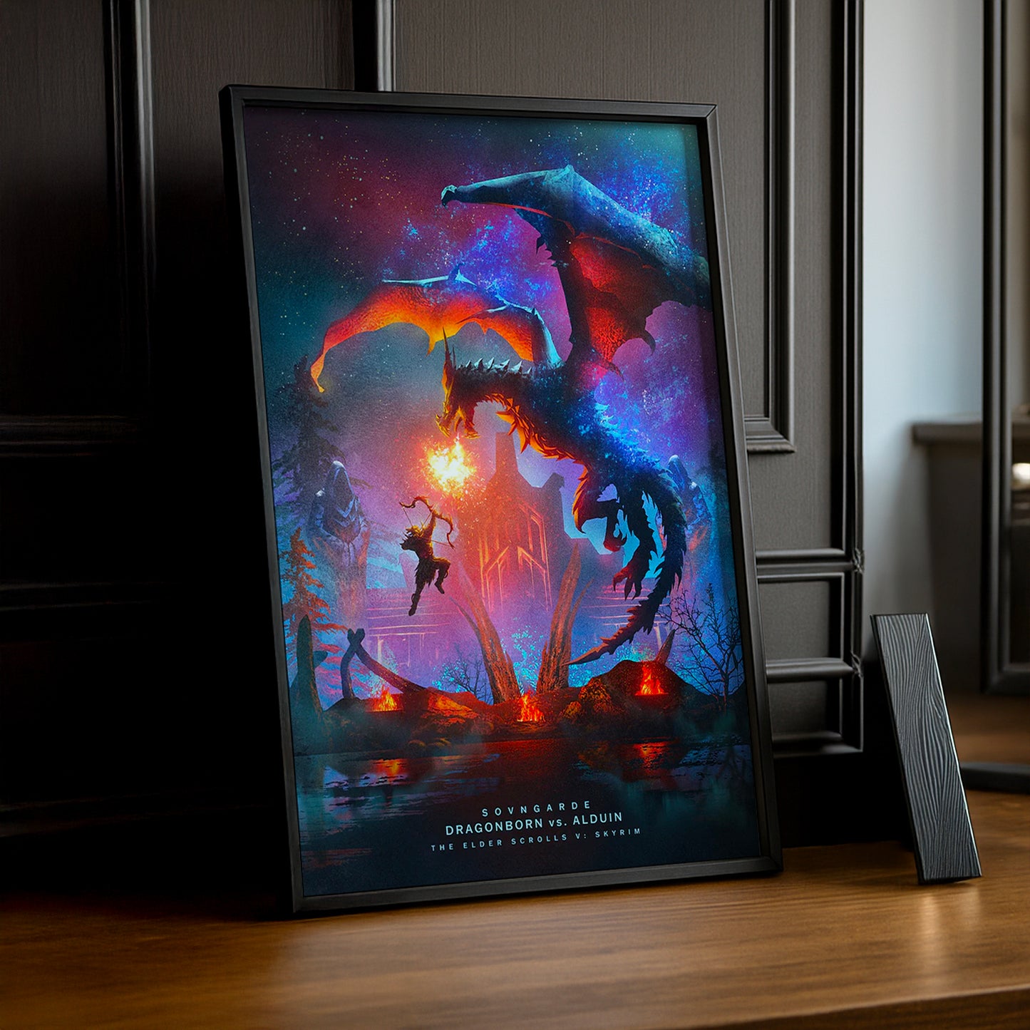 Cadre Photo Skyrim - Dragonborn vs Alduin