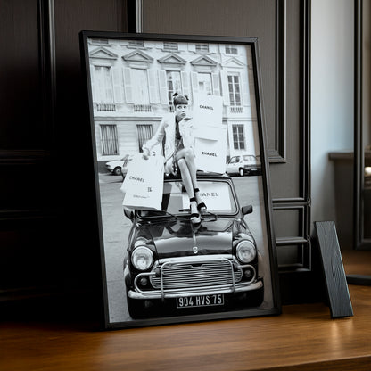 Cadre photo Chanel voiture