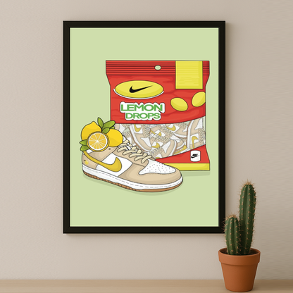 Poster Nike Dunk Low Lemon