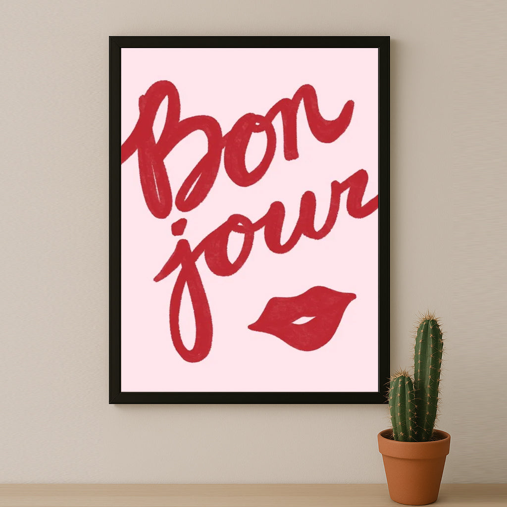 Cadre photo Citation - Bonjour