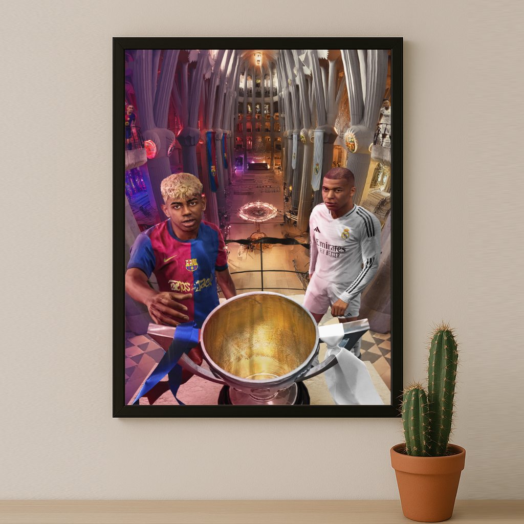 Cadre Photo Real Madrid Clasico – Affiche HD Encadrée Papier Premium