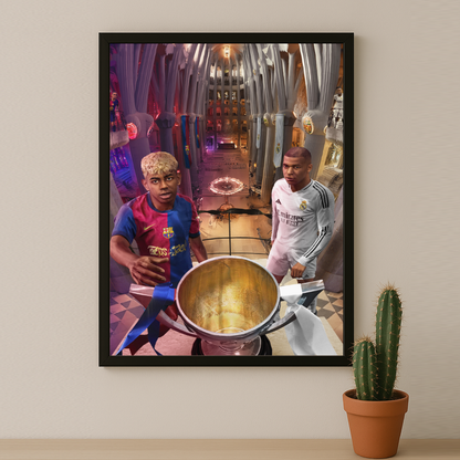 Cadre Photo Real Madrid Clasico – Affiche HD Encadrée Papier Premium
