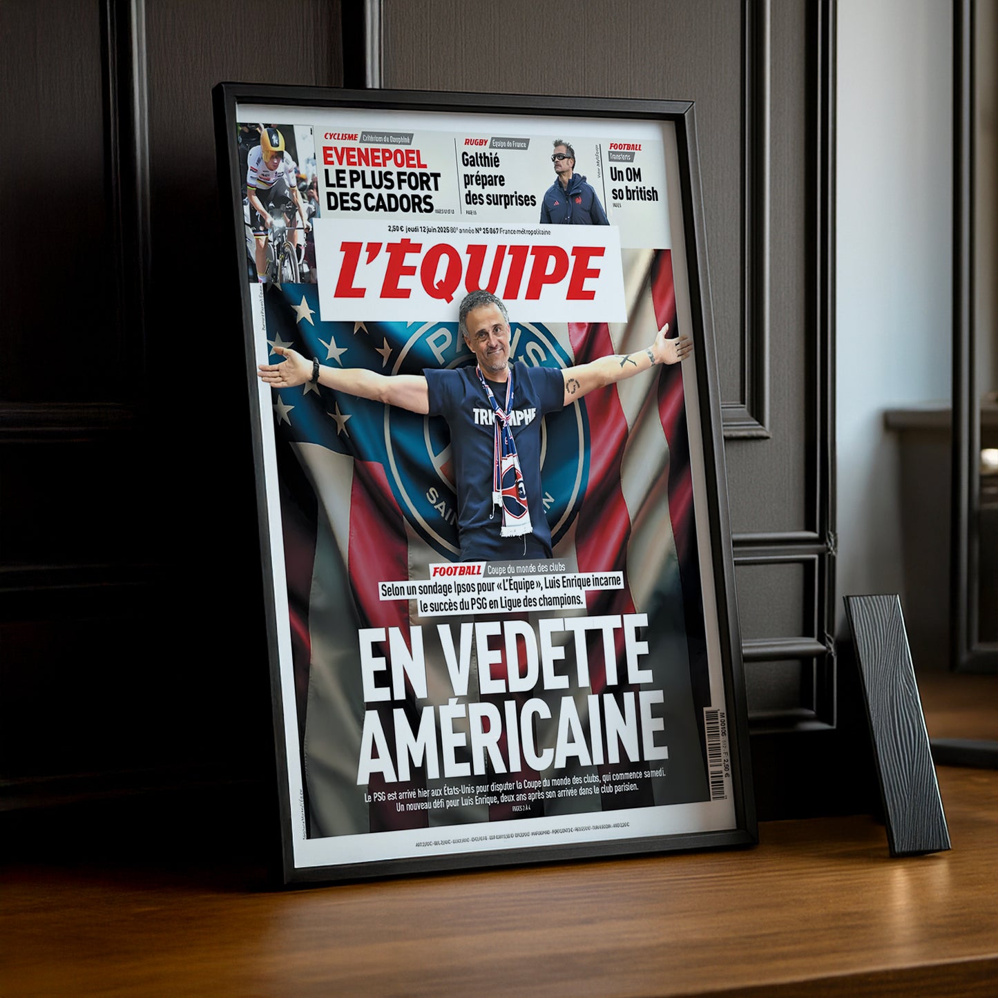 Cadre photo L'Equipe Paris Saint-Germain journal